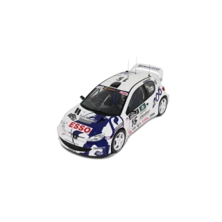 PEUGEOT 206 WRC WHITE TOUR DE CORSE 1999 G. Panizzi / H. Panizzi OttO mobile 1:12 Resinemodell (Türen, Motorhaube... nicht zu öffnen!)